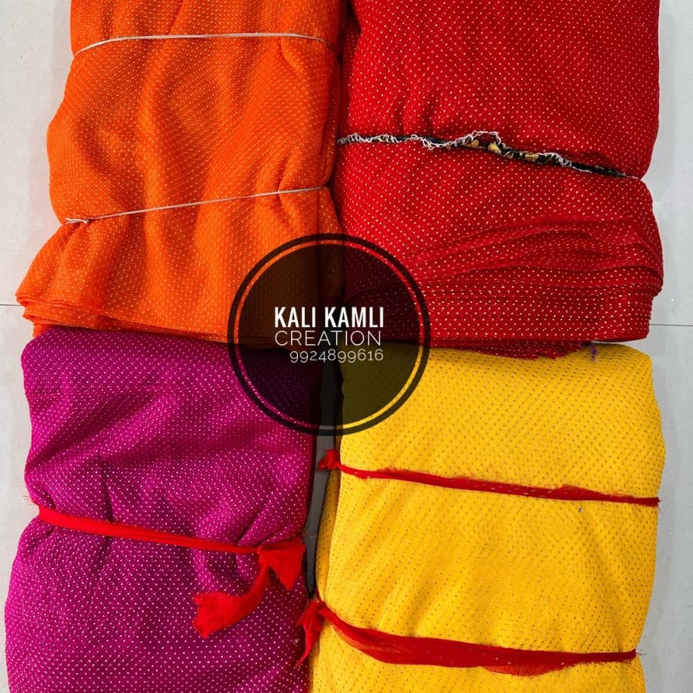 Net Due Drop Chunari Fabric