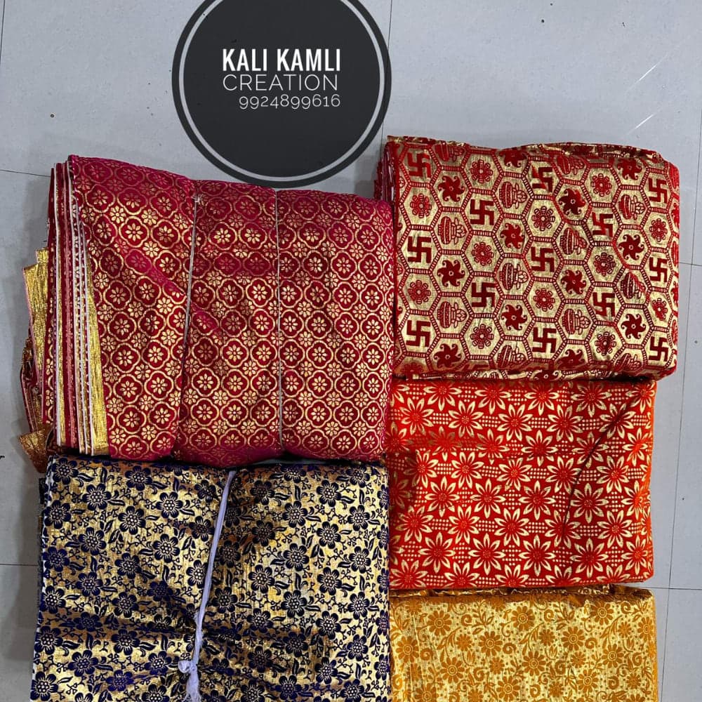 Gota Flock Chunri Fabric