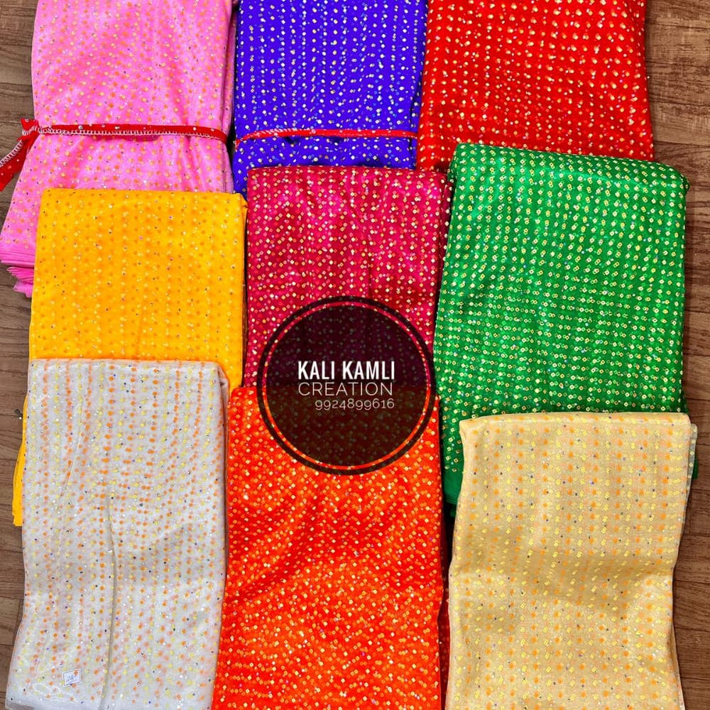 Net Khadi Print Mataji Chunari