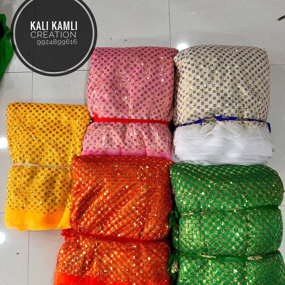 Net 3mm butti Design Chunari fabric