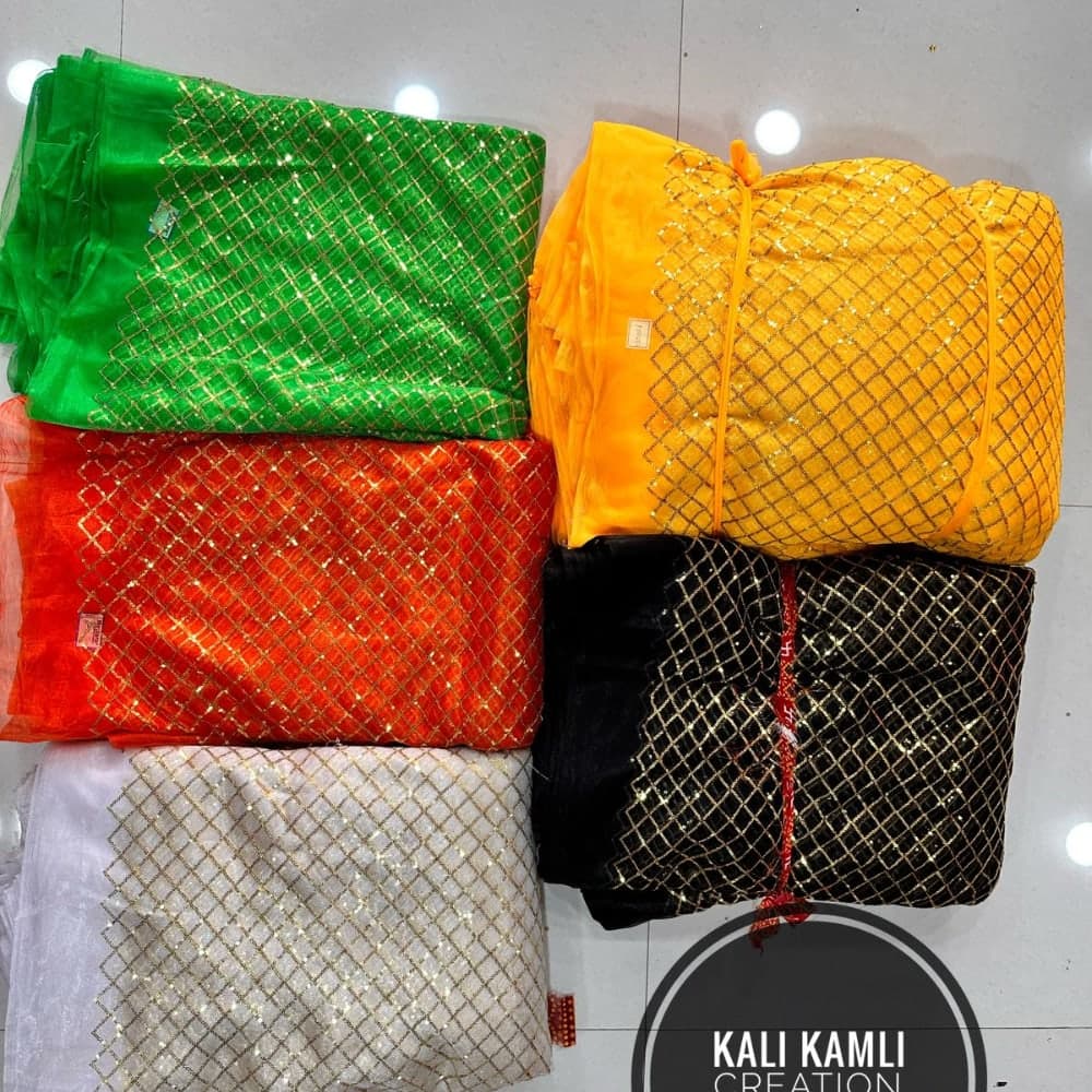 Net 3mm chokdi Chunari Design